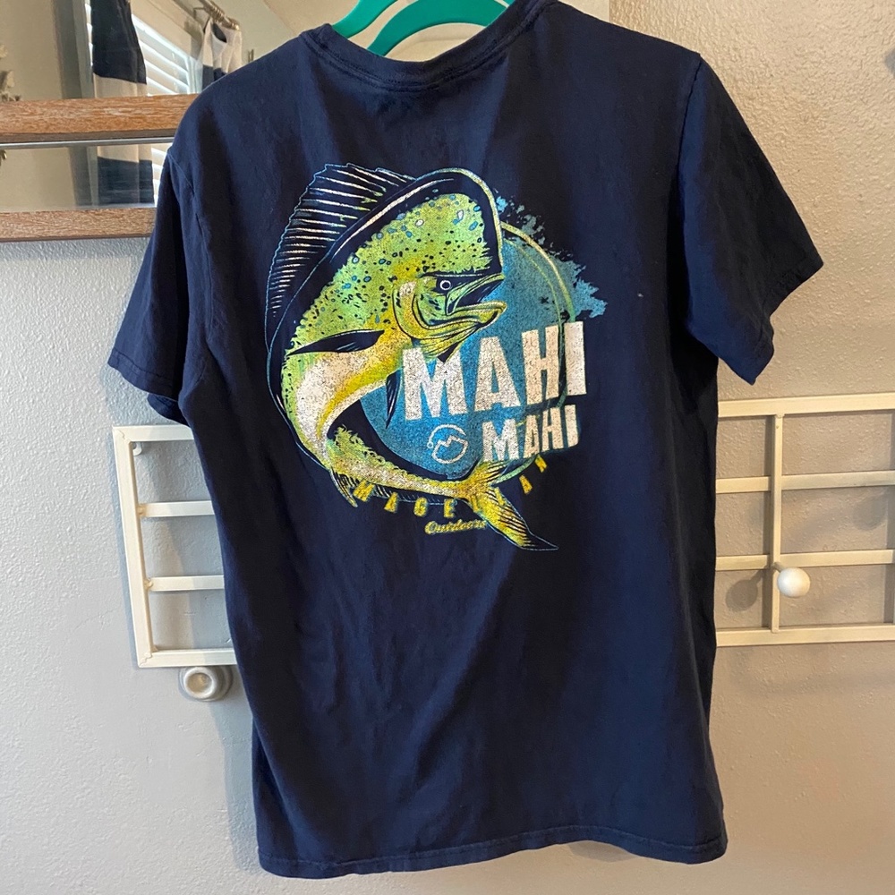 <3/$20> Magellan Navy Mahi Mahi Fishing T-shirt - Picture 4 of 4